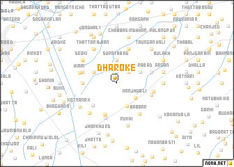 map of Dhāroke