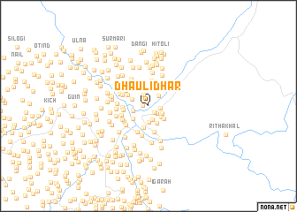 map of Dhaulidhār