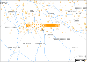 map of Dhingāno Khān Wārer