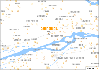 map of Dhingwāl