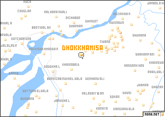 map of Dhok Khamīsa