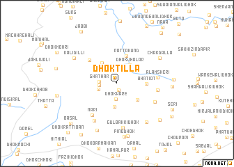 map of Dhok Tilla