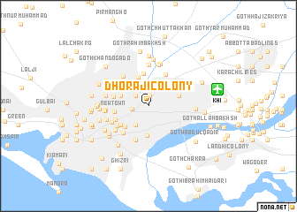 map of Dhoraji Colony