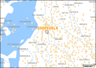 map of Dhorewāla