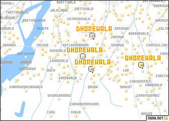 map of Dhorewāla