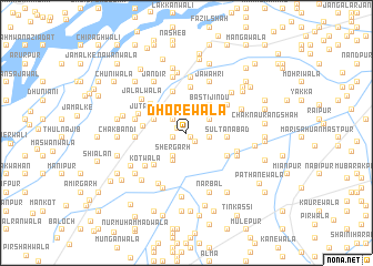 map of Dhorewāla