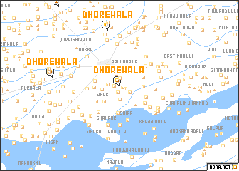 map of Dhorewāla