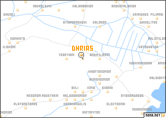 map of Dhriás