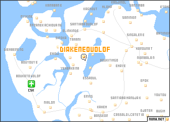 map of Diakène Ouolof