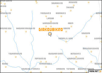 map of Diakoubikro