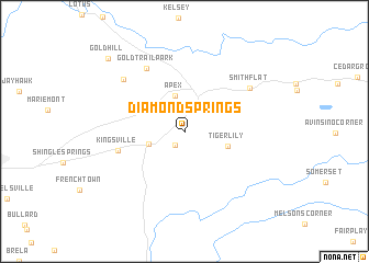 map of Diamond Springs