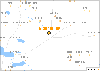 map of Diandioumé