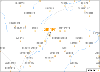 map of Dianfa