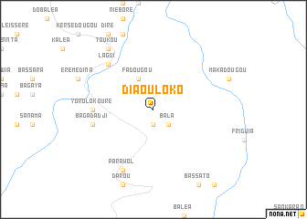 map of Diaouloko