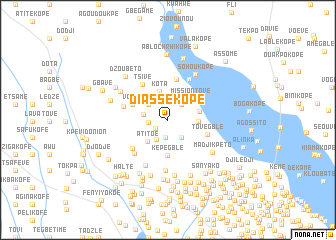 map of Diassékopé