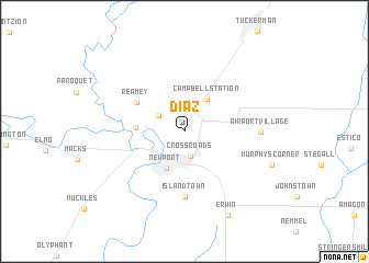 map of Diaz
