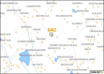 map of Díaz