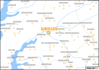 map of Dibiékro