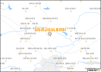 map of Didieji Gulbinai