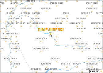 map of Didieji Ibėnai