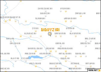 map of Didvyžiai