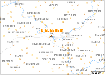 map of Diedesheim