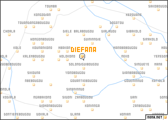 map of Diéfana