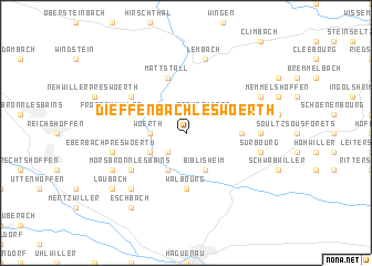 map of Dieffenbach-lès-Woerth