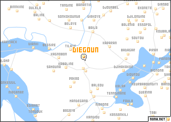 map of Diégoun