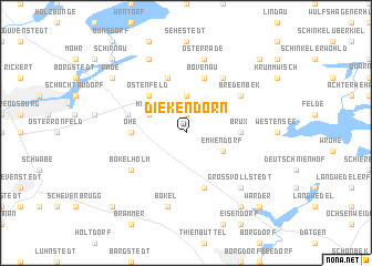 map of Diekendörn