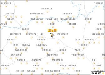 map of Diémi