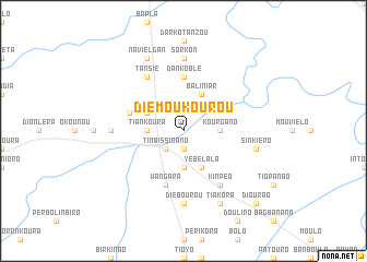 map of Diémoukourou