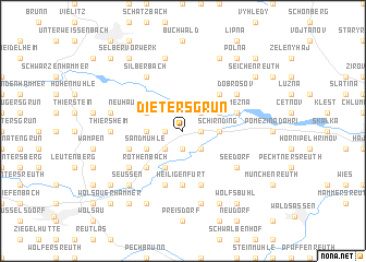 map of Dietersgrün