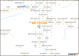 map of Dietrichs