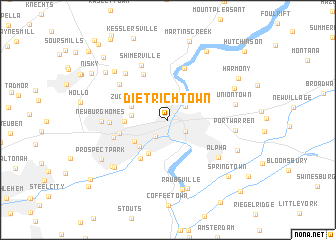 map of Dietrichtown