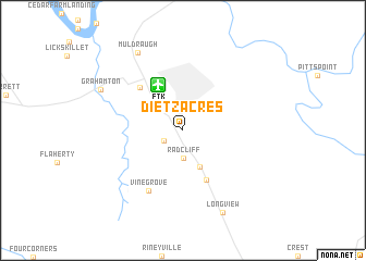 map of Dietz Acres