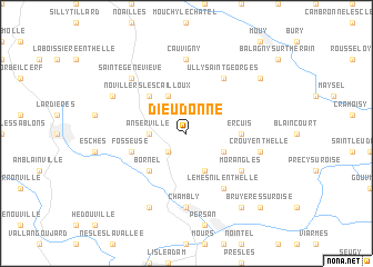 map of Dieudonne