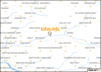 map of Dieulivol