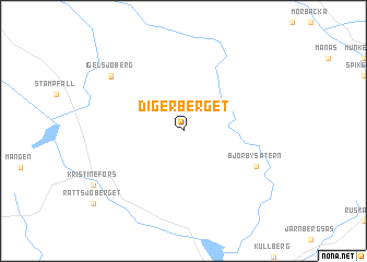 map of Digerberget