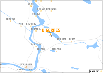 map of Digernes
