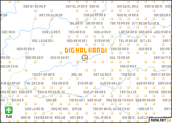 map of Dighalkāndi