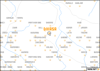 map of Dikasa