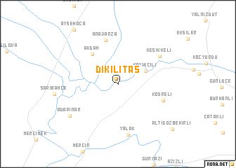 map of Dikilitaş