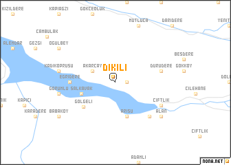 map of Dikili