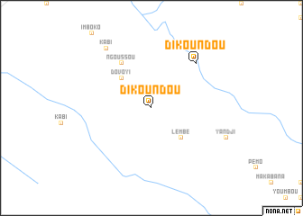 map of Dikoundou