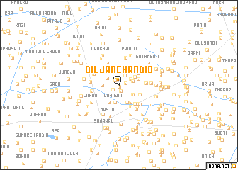 map of Diljān Chāndio