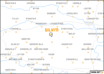 map of Dilwyn