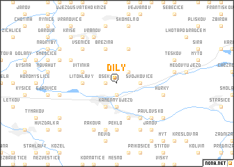 map of Díly