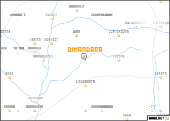 map of Dimandara