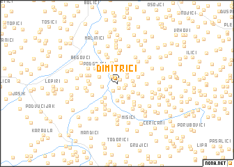 map of Dimitrići
